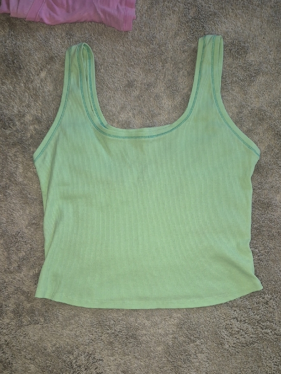 wild fable Tops - wild fable Light Green Ribbed Scoop Tank Top